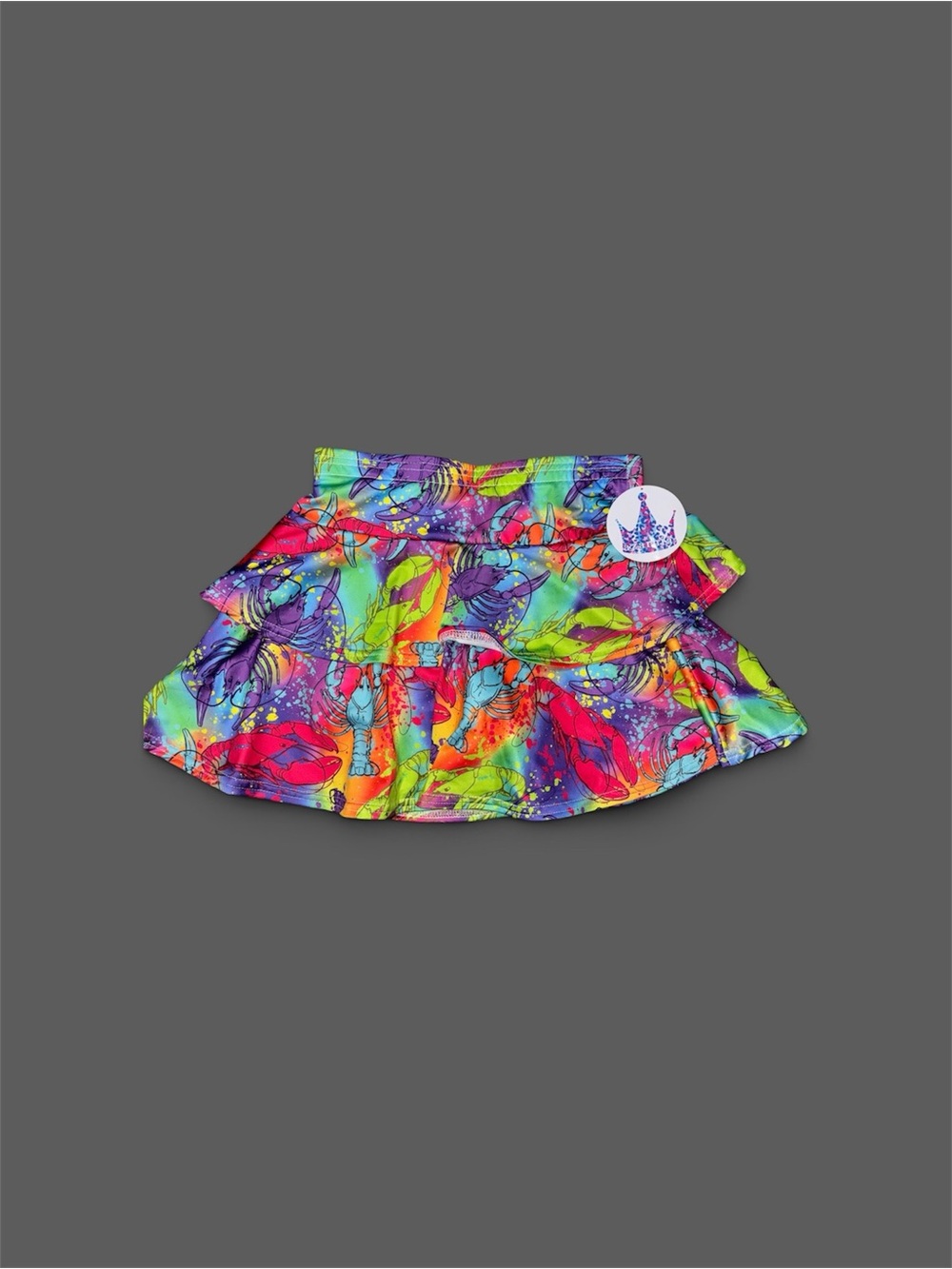 Azarhia Crawfish Athletic Ruffle Skort NWT Girls XL 14/16 Mardi Gras Festival